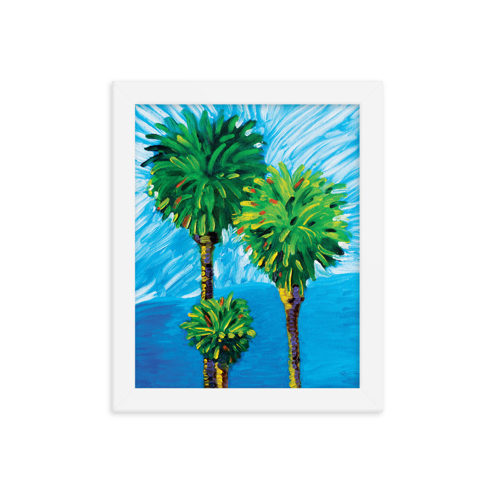 L.A. Palm Trees Framed Art Print