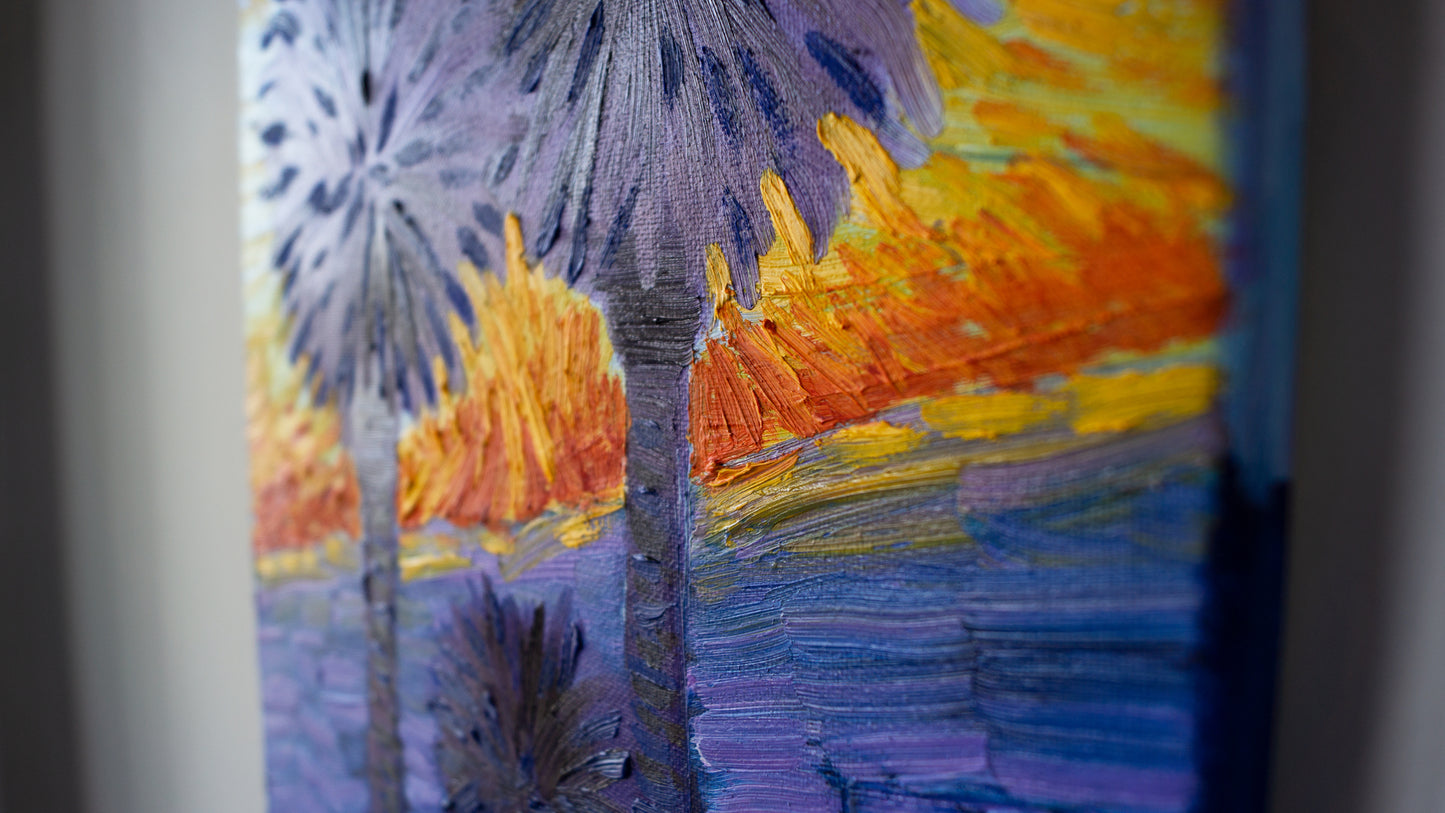 MCG LA Palm Trees at Sunset Painting