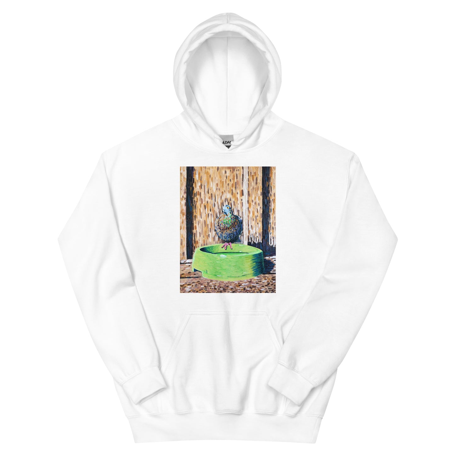 Pigeon on a Water Bowl Hoodie