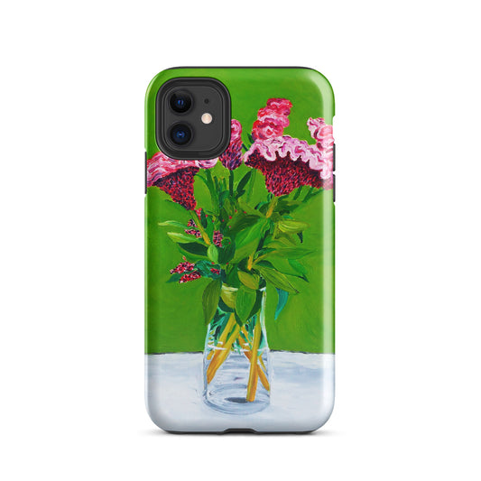 Bouquet of Red Celosia Flowers Tough Case for iPhone®
