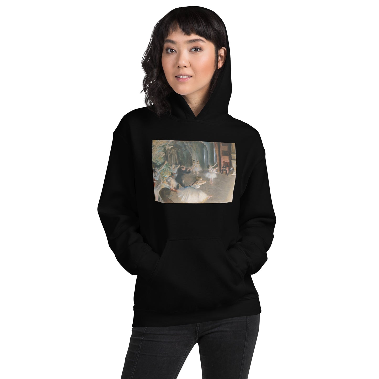 The Rehearsal Onstage by Edgar Degas Hoodie