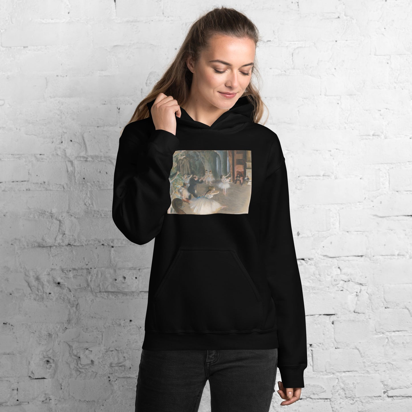 The Rehearsal Onstage by Edgar Degas Hoodie