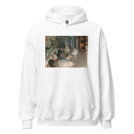 The Rehearsal Onstage by Edgar Degas Hoodie