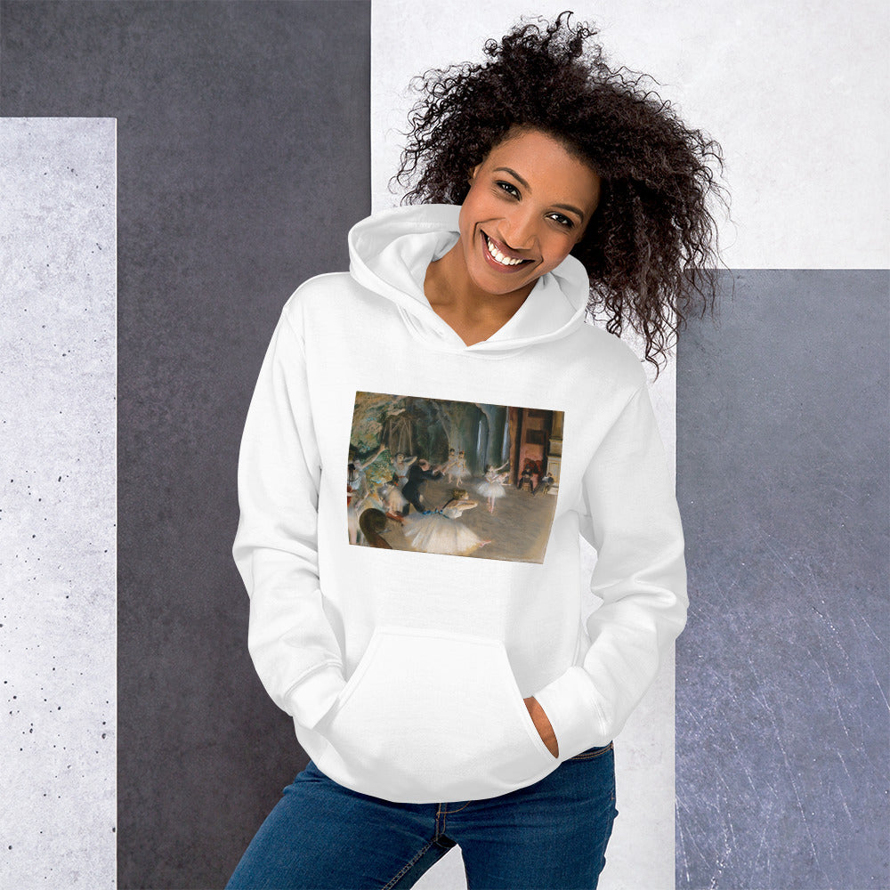 The Rehearsal Onstage by Edgar Degas Hoodie
