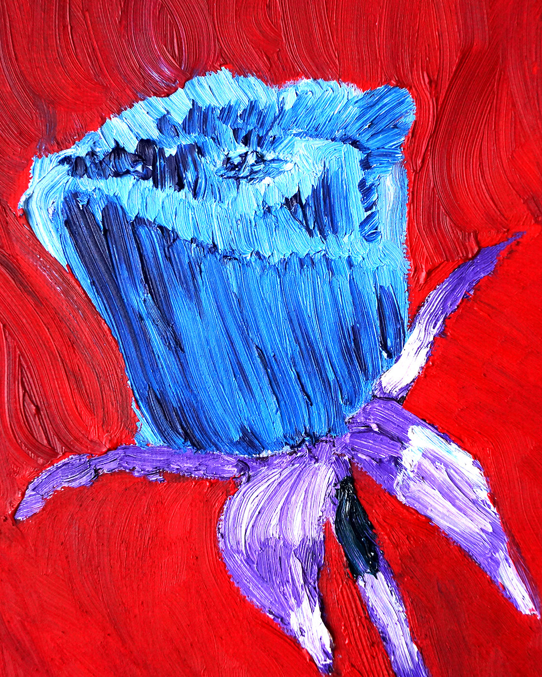 MCG Blue Rose Painting