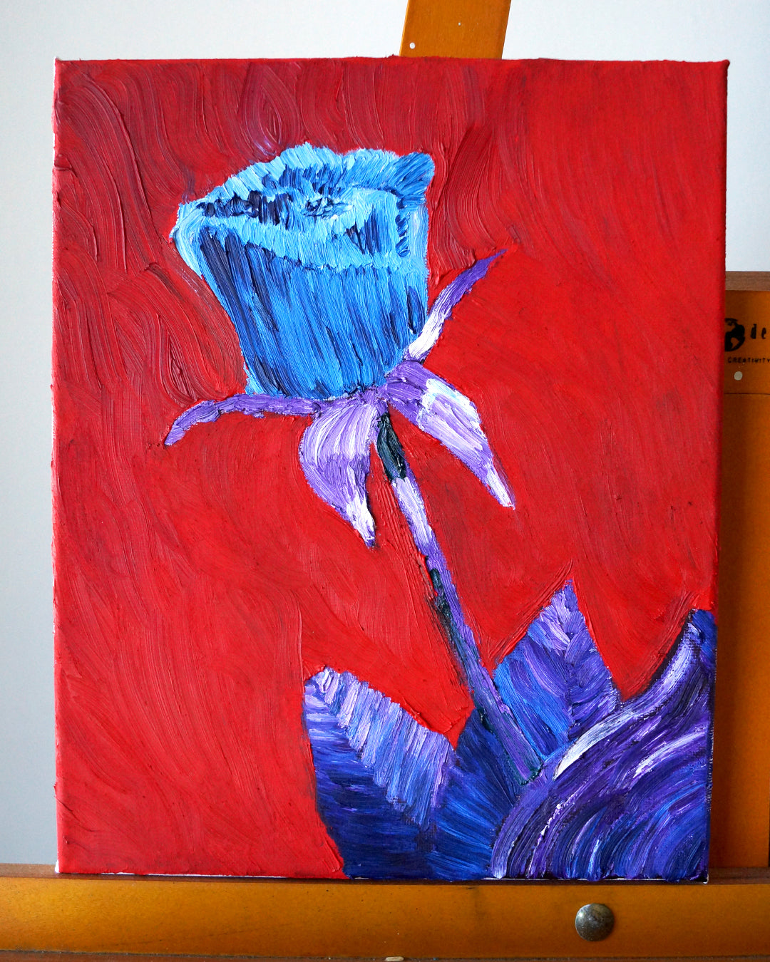 MCG Blue Rose Painting