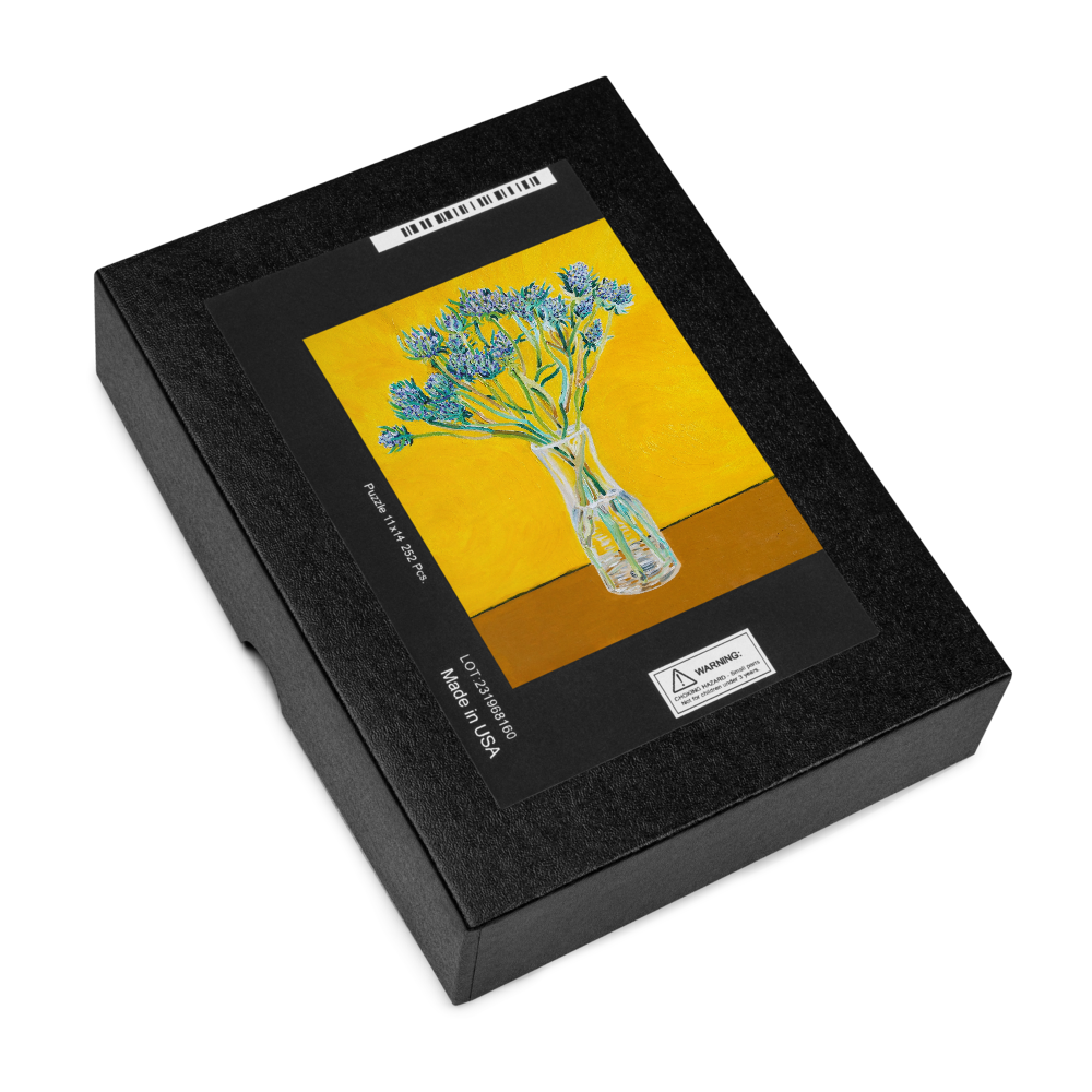 Bouquet of Flower Thistles Oil Painting - Art Jigsaw Puzzle