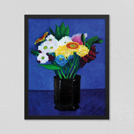 Bouquet of Flowers in a Vase Framed Art Print