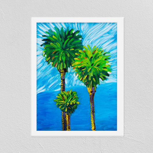L.A. Palm Trees Framed Art Print