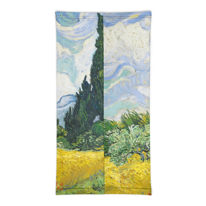 Wheat Field with Cypresses Van Gogh Neck Gaiter