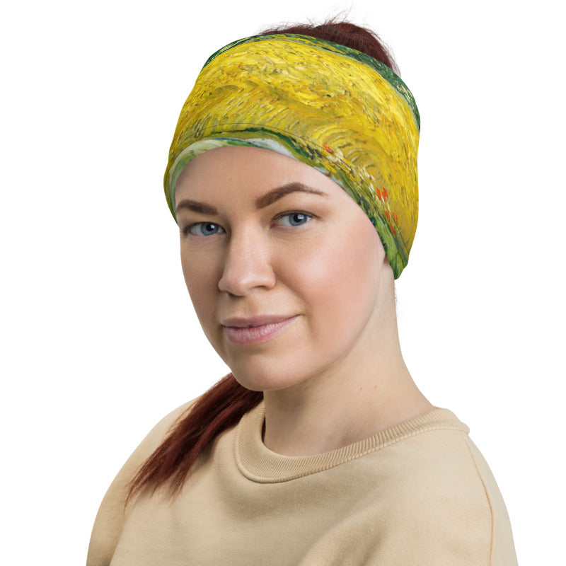 Wheat Field with Cypresses Van Gogh Neck Gaiter