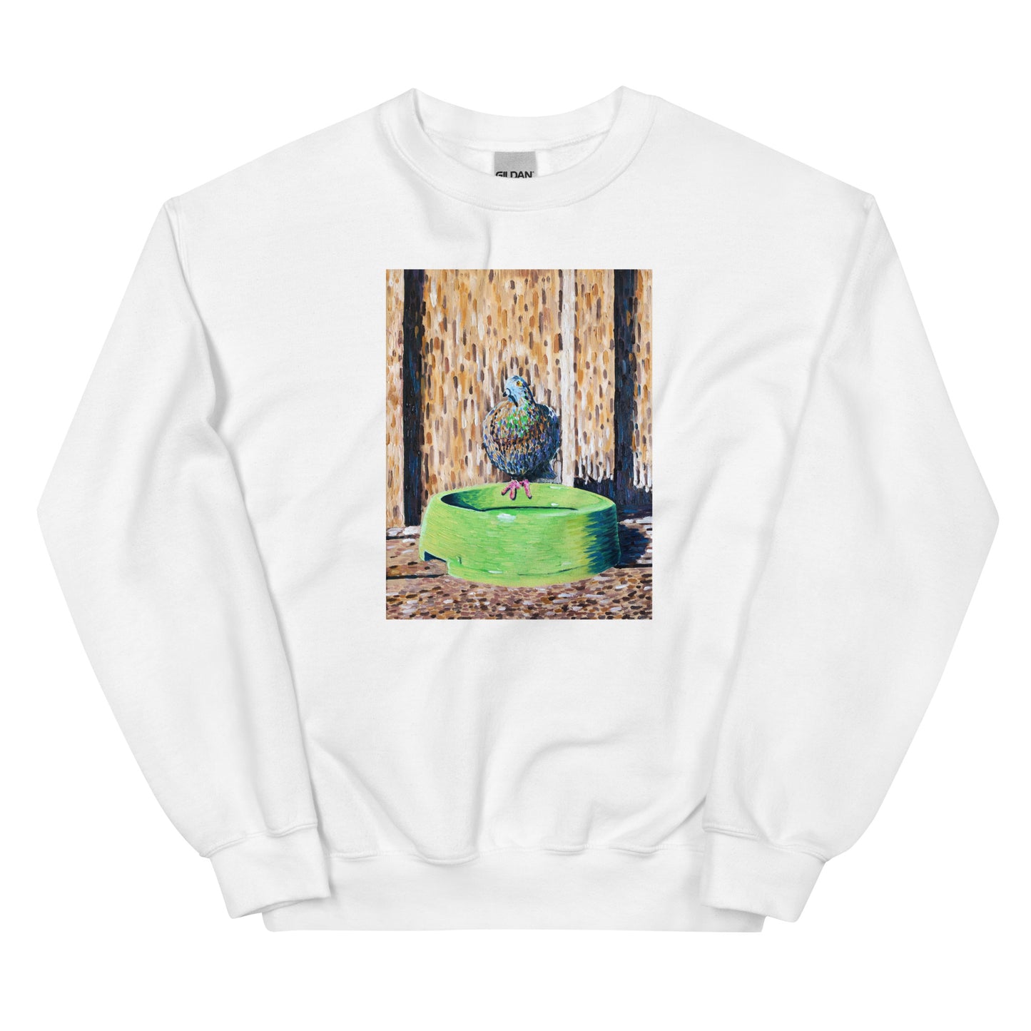Pigeon on a Water Bowl Sweatshirt