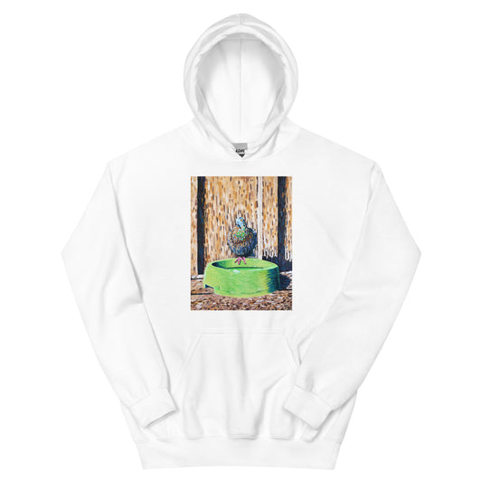 Pigeon on a Water Bowl Hoodie